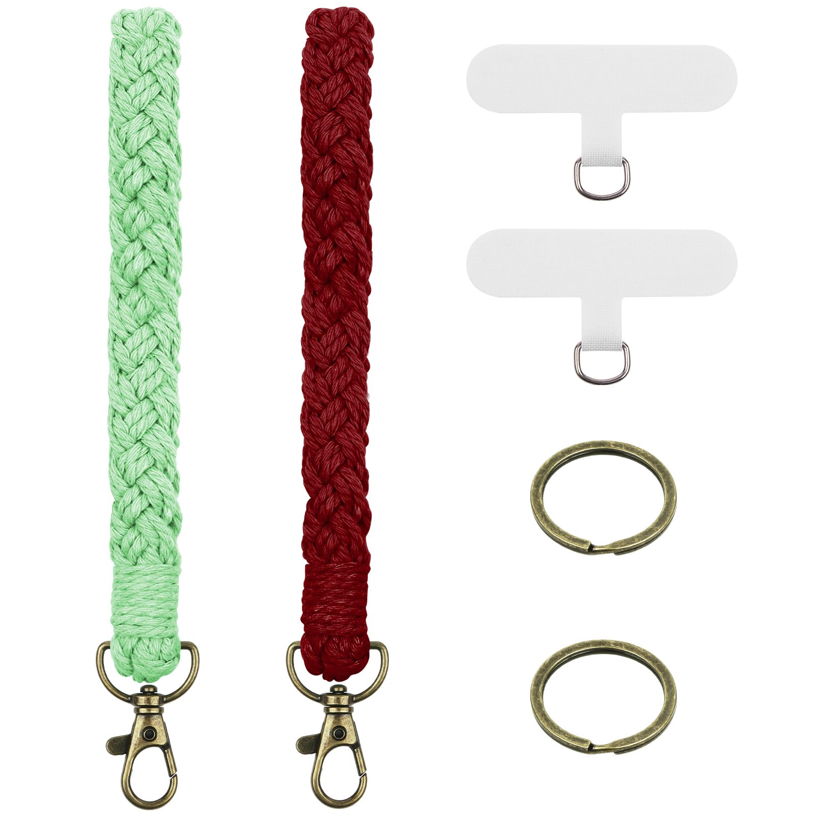 APXEL Wrist Strap Lanyard for Phone, 2 Pack Combination Strap with Durable Patches, Handmade Wristlet Keychain Universal Keyring Holder for Airpods Purse Handbag Camera
