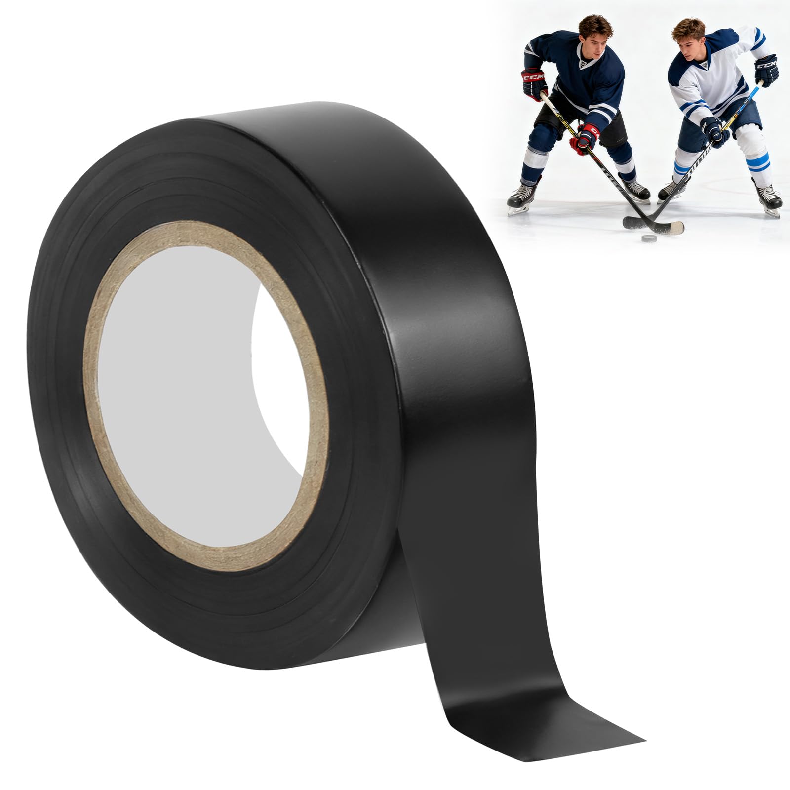 APXEL Grip Finishing Tape, 18mm x 20m Hockey Stick Tape, Easy Tear Racquet Overgrip Securing Tape for Ice Hockey Golf Tennis Squash Badminton Baseball Skipping Rope