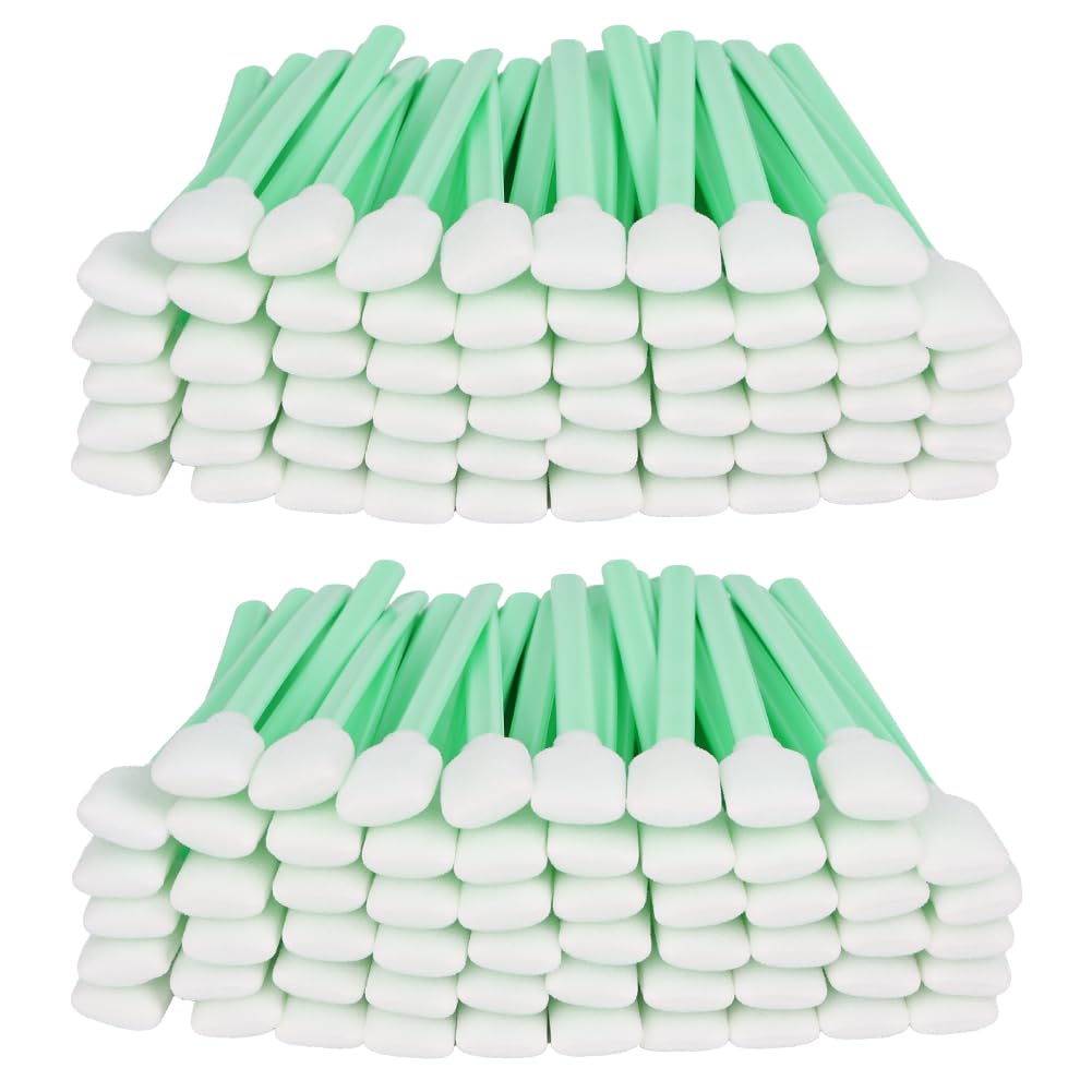 APXEL 100PCS Square Foam Cleaning Swab Sticks, Foam Tip Cleaning Swabs, Dust Free Anti-Static Rectangle Swabs for Inkjet Printer Print Head Optics Lens Camera Optical Equipment Auto Detailing