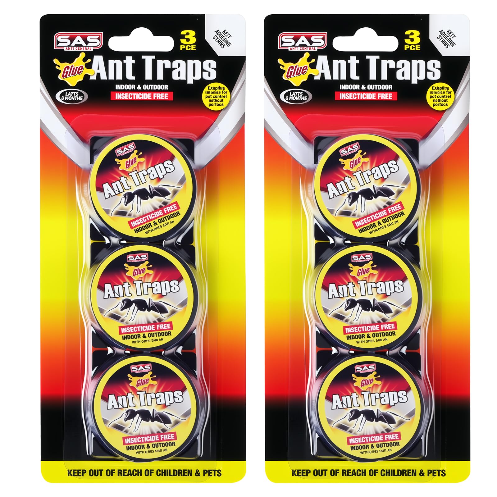APXEL 6pcs Ant Killer Bait Station Destroys Ants and their Nests, Ant Traps Used Indoors Outdoor, Clean and Easy to Use, Creates No Mess, Kills Ant Colonies for Home & Garden
