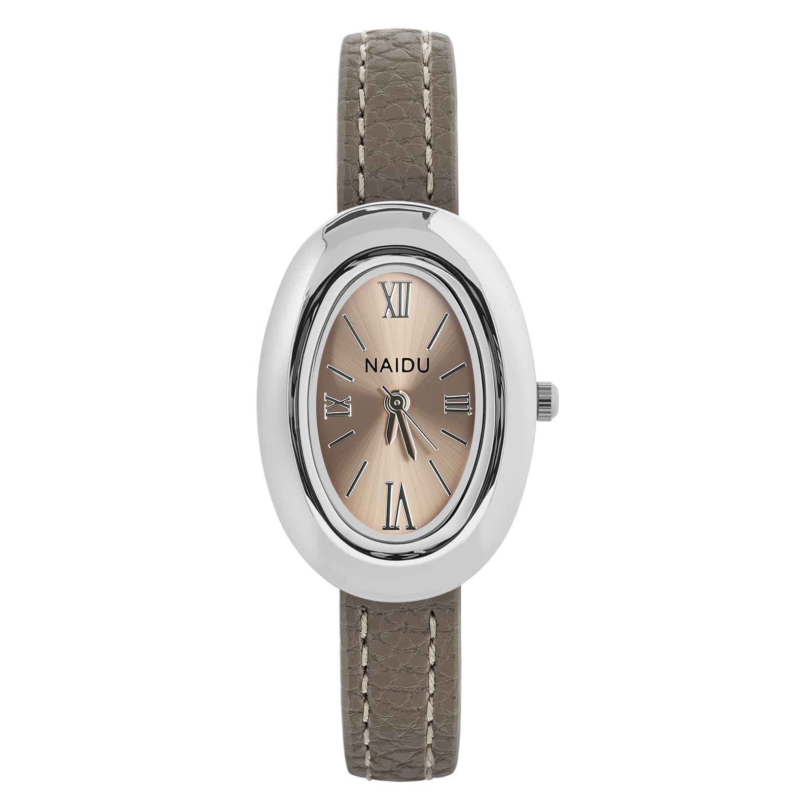 APXEL Women's Leather Quartz Watch, Oval Classic Analogue Ladies Watch, Girls Analog Quartz Watches with Thin Strap, Two Hands, Premium Fashion Wrist Watch for Valentine's Gifts